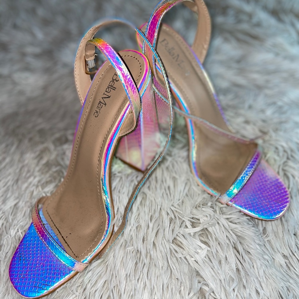 Multi color Block Heel